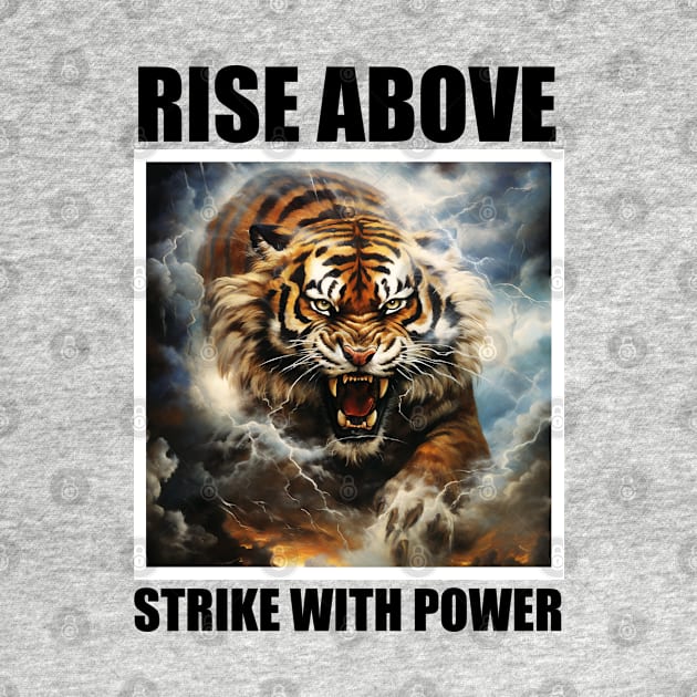 Rise Above Strike with Power Motivation Fitness by Merchweaver